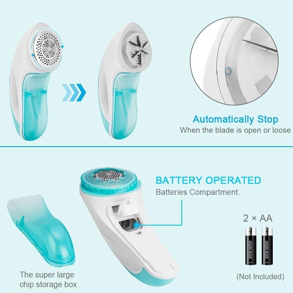 Electric Lint Remover & Fabric Shaver, Small Home Stainless Portable Fuzz Remover for Fabric, Pet Hair,Blanket,Red