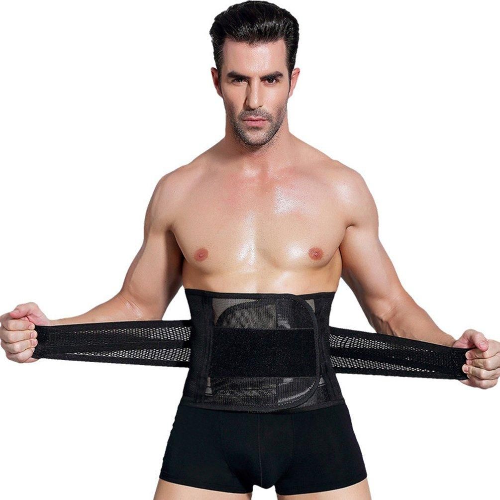 NYT Ur Men Body Shaper Corset Abdomen Tummy Control Waist Trainer Slimming Belly Belt Black M