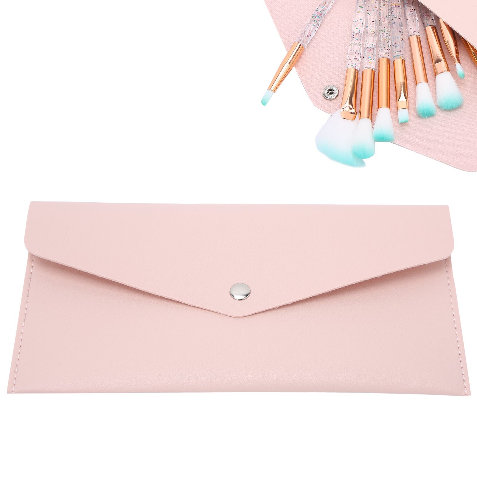 Professional Cosmetic Brush Storage Bag Travel Portable Makeup Organizer (Pink)