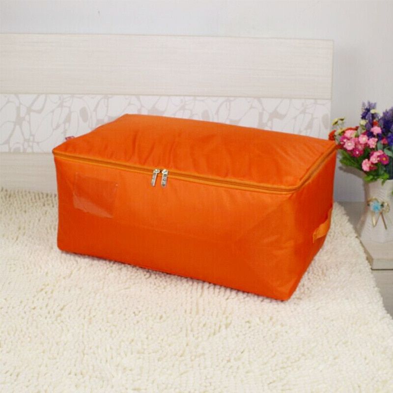 Foldable Storage Bag Pure Color Storage Box With Carry Handles  Box Waterproof Clothes Organizer Sweater Container