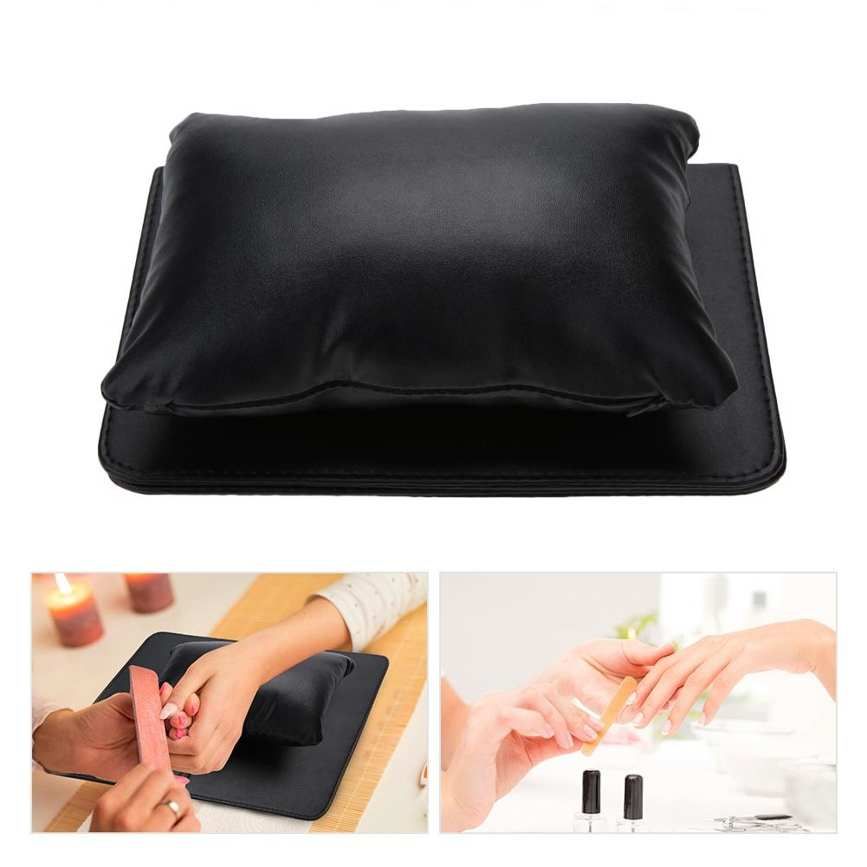 Manicure Table Mat Soft PU Leather Detachable Washable Hand Rest Pillow + Folding 3 Colors