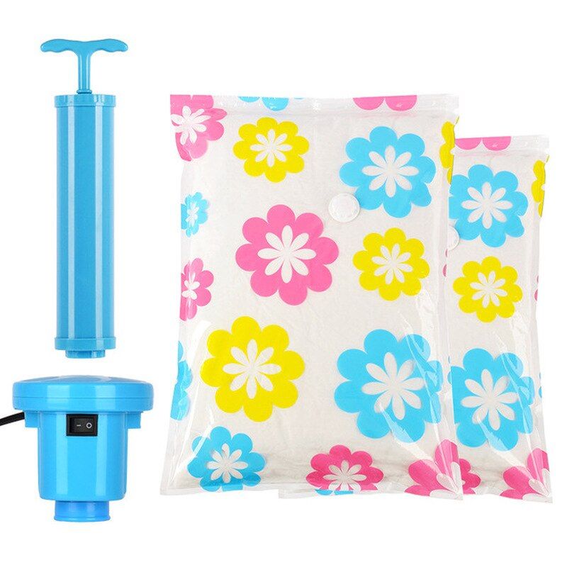 Thickened Vacuum Storage Bags For Clothes Organizer Bag With Hand Pump Electric Pump Compressed Travel Saving Space Bags Package