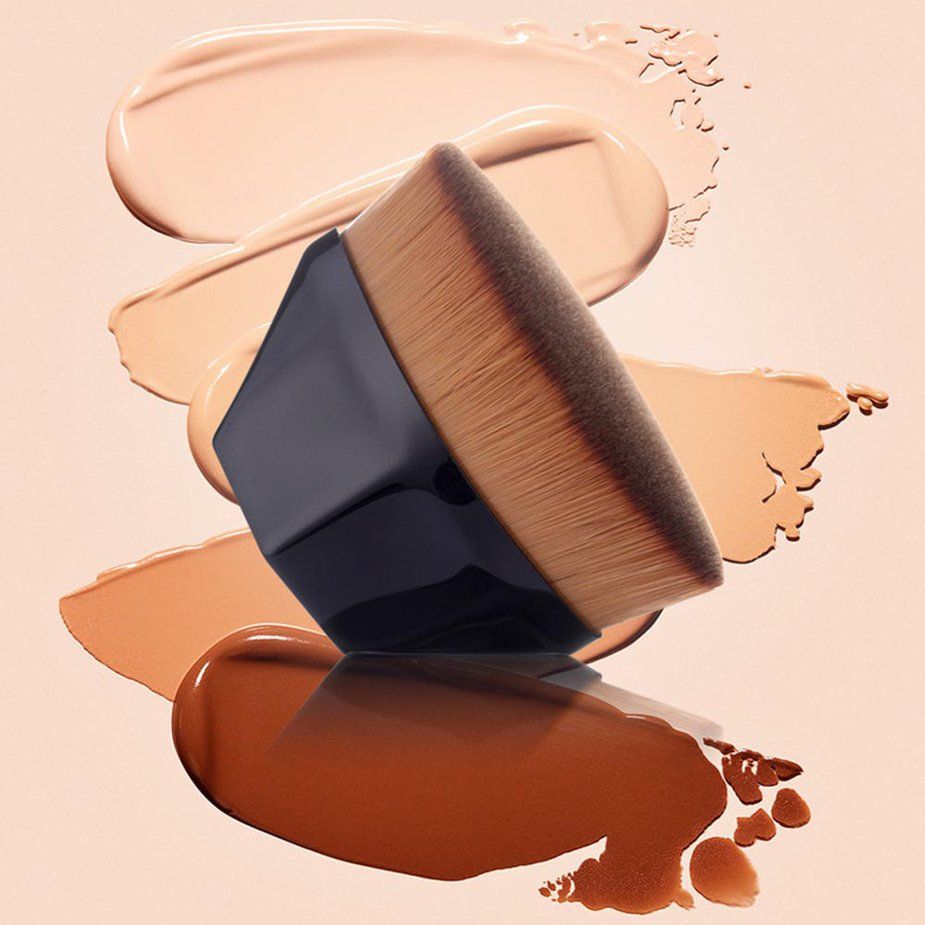 Portable Makeup Brush Foundation BB Cream Loose Powder Brushes Makeup black