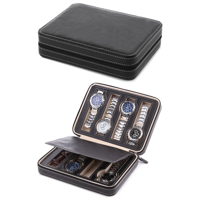 Portable Travelling Watch Storage Bag 2 4 8 Slot /Grids Leather Watch Box Watches Display Box Case Jewelry Collector Case Gift