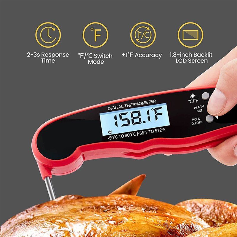 Dil Meat Thermometer Cooking Food Kitchen BBQ Probe Water Milk Oil Liquid Oven Dil Taure Sensor Meter Thermocouple