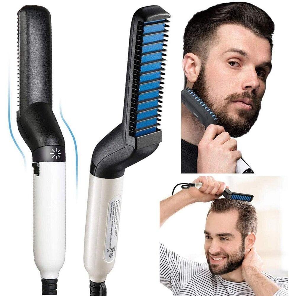 Modelling Comb Men Beard And Hair Quick Curling Straightener