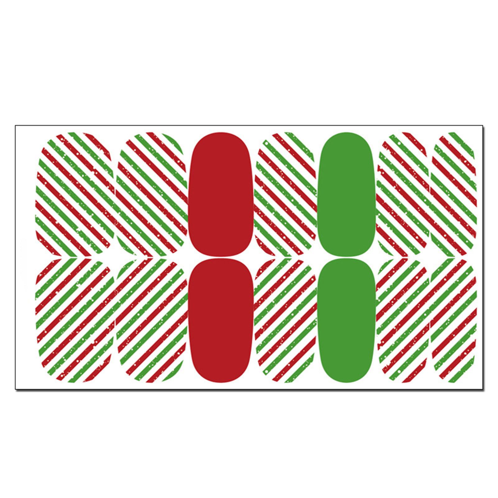 Nail Transfer Christmas Patterns Non-Fading Ultra Thin Plaid Xmas Nail Art Foils Winter Decor for Female