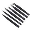 1 Pc ESD Safe Stainless Steel Anti-Static Tweezers Maintenance Repair Tool