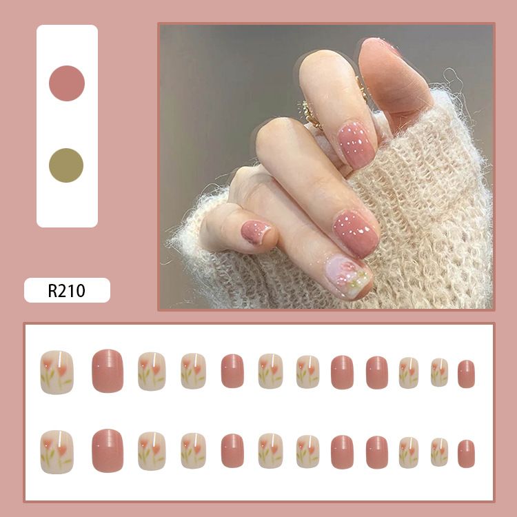 Menggh 24pcs With Glue Fake nails With Design Long Ballerina False nails Detachable press on nails water proof Artificial nails