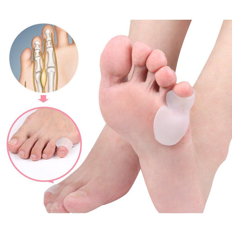2pcs=1pair Straightener Orthopedic Soft Silicone Gel Bunion Protector Foot Care Finger Separator Hallux Valgus Corrector Tool