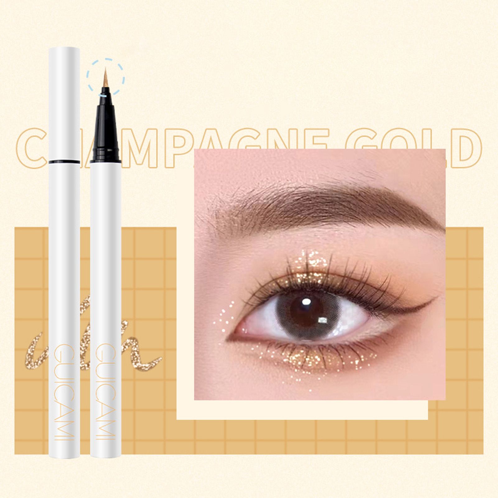 Green Home Eyeliner Pen Shiny Effect Makeup Tool Cosmetics Eyeliner Pen