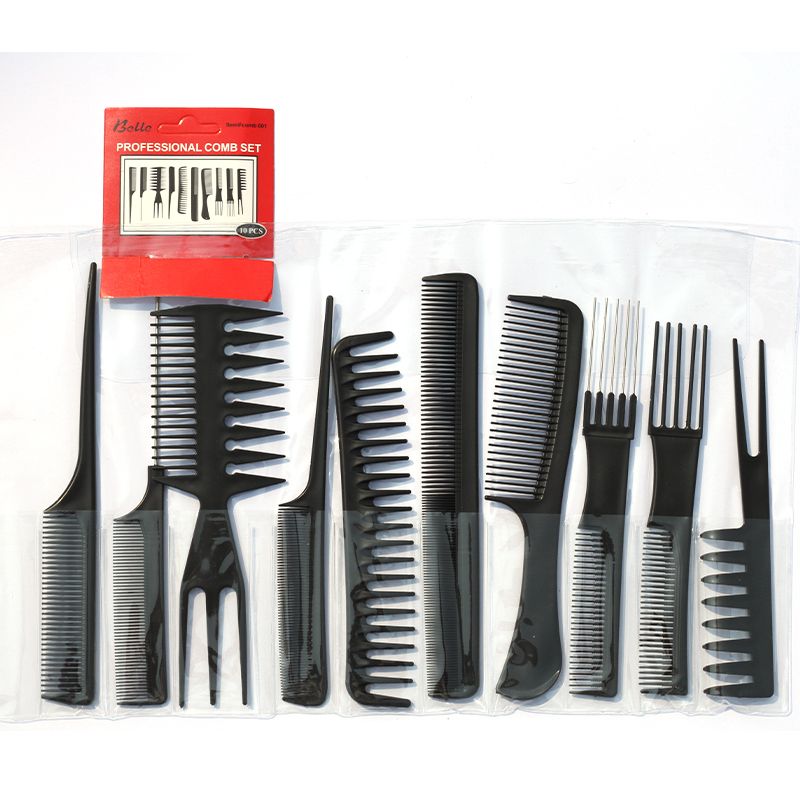 Belle 10 Piece Professional Comb Set-(10 In 1)