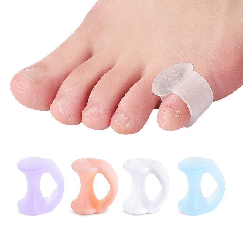 1 Pair Toe Silicone Bunion Guard Foot Care Orthopedic Toe Tail Finger Separators Finger Separator Correction Pad Foot Care Tool