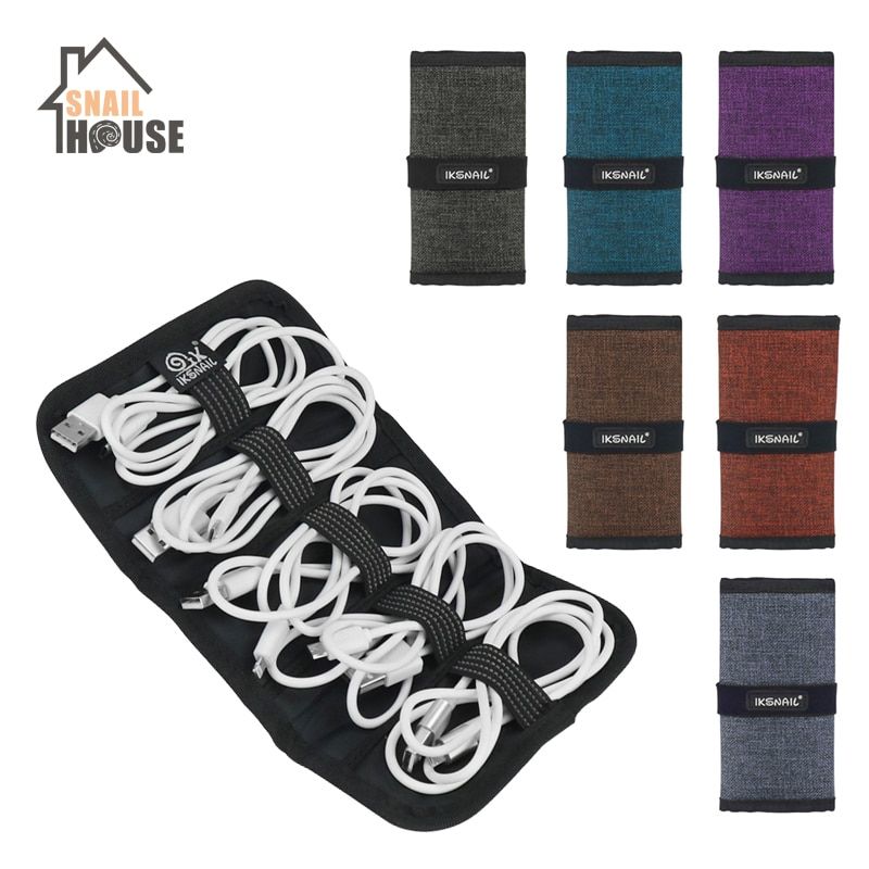 Snailhouse Sample Portable Cable Headset Case Waterproof Shockproof Earphone Digital USB Cable Sorting Travel Insert Storage Bag