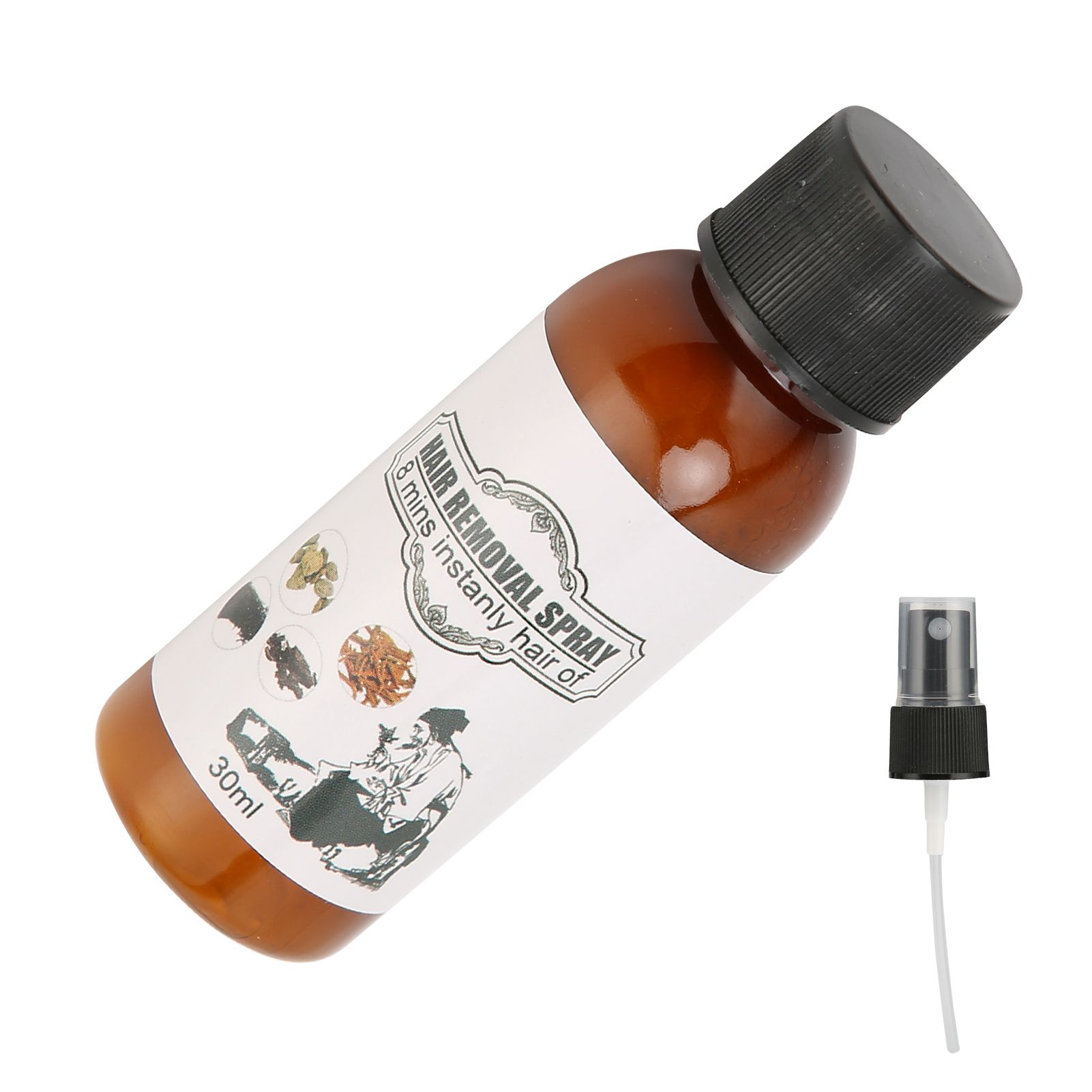 Lan KOU Hair Removal Spray Herbal Extract Gentle Legs Arms Underarms Inhibitor 30ml