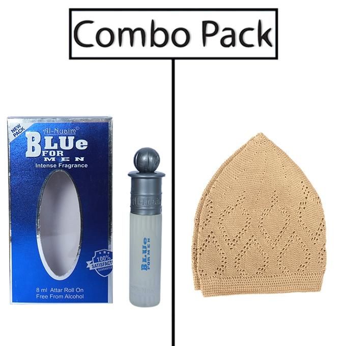 Combo of Men's Brown Tupi and Al-Nuaim Blue Attar - 8ml