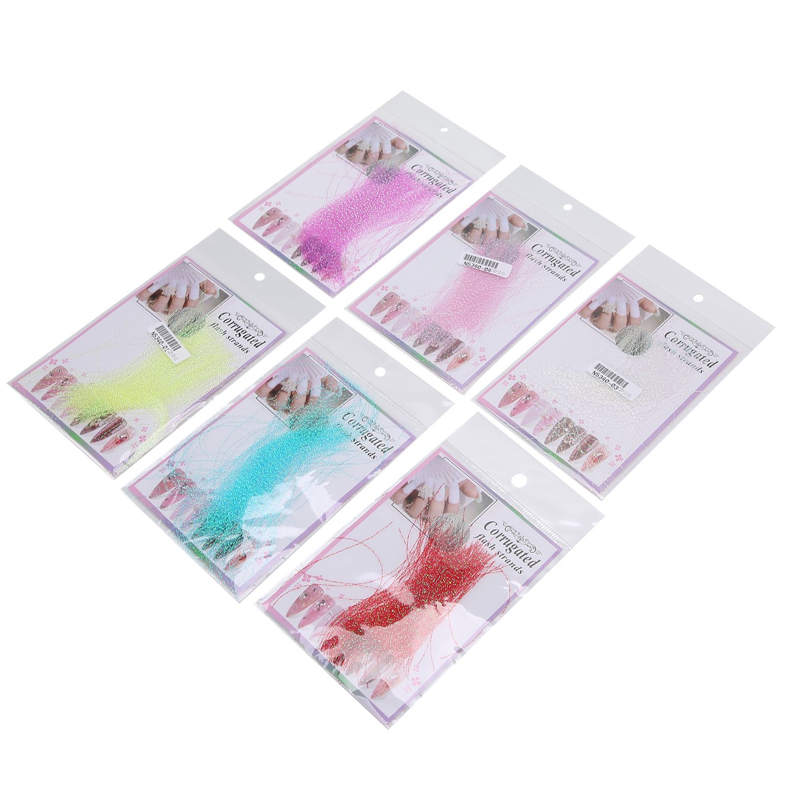 Nail Fluorescent Silk DIY Extension Fiberglass Glitter Decoration