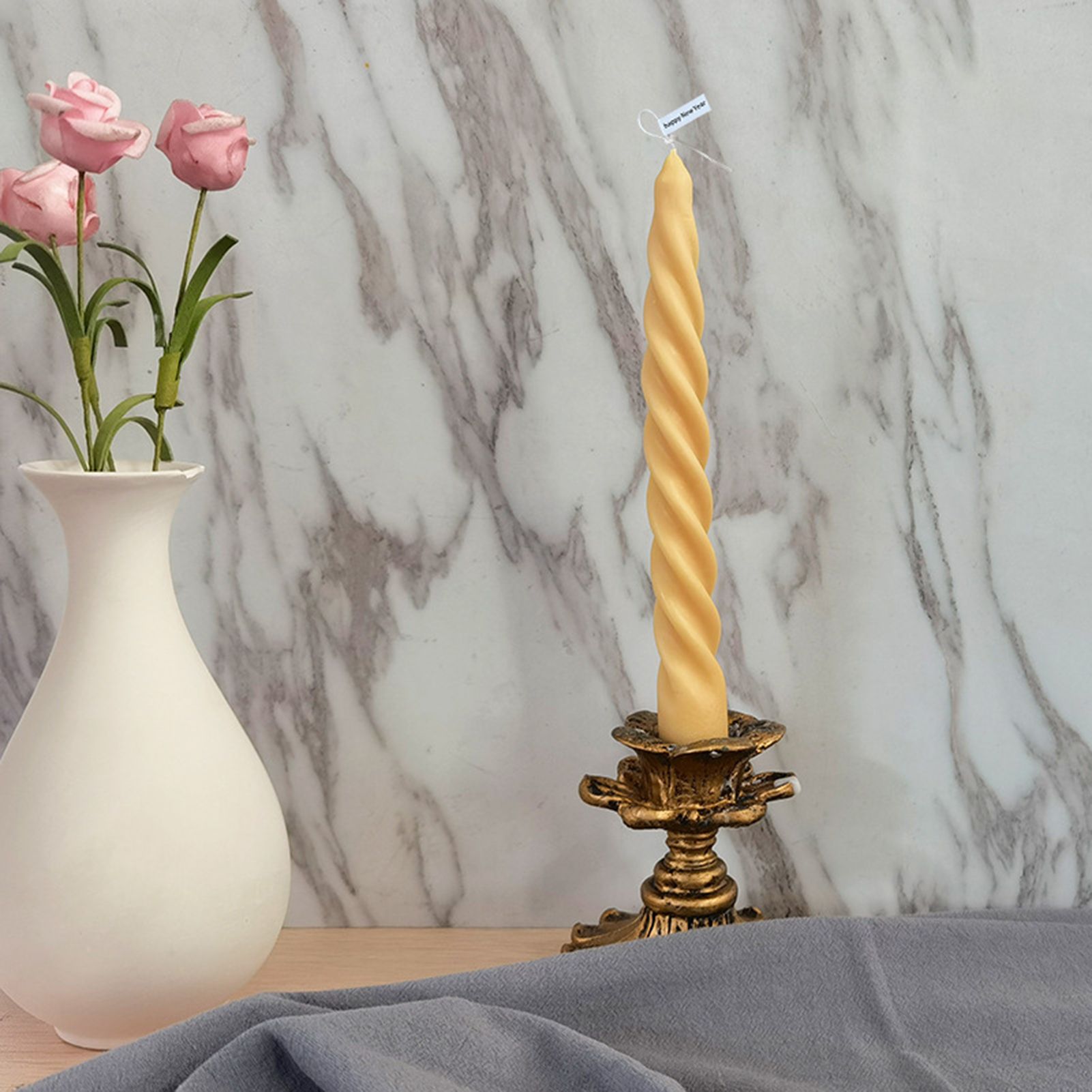 Candle Mold Food Grade 3D Twisted Taper Soap Mold