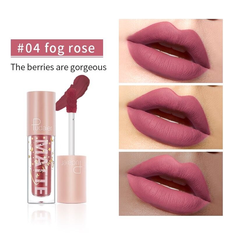 C2037 - Pudaier SILKY MATTE Waterproof Lipstick - 04 Fog Rose