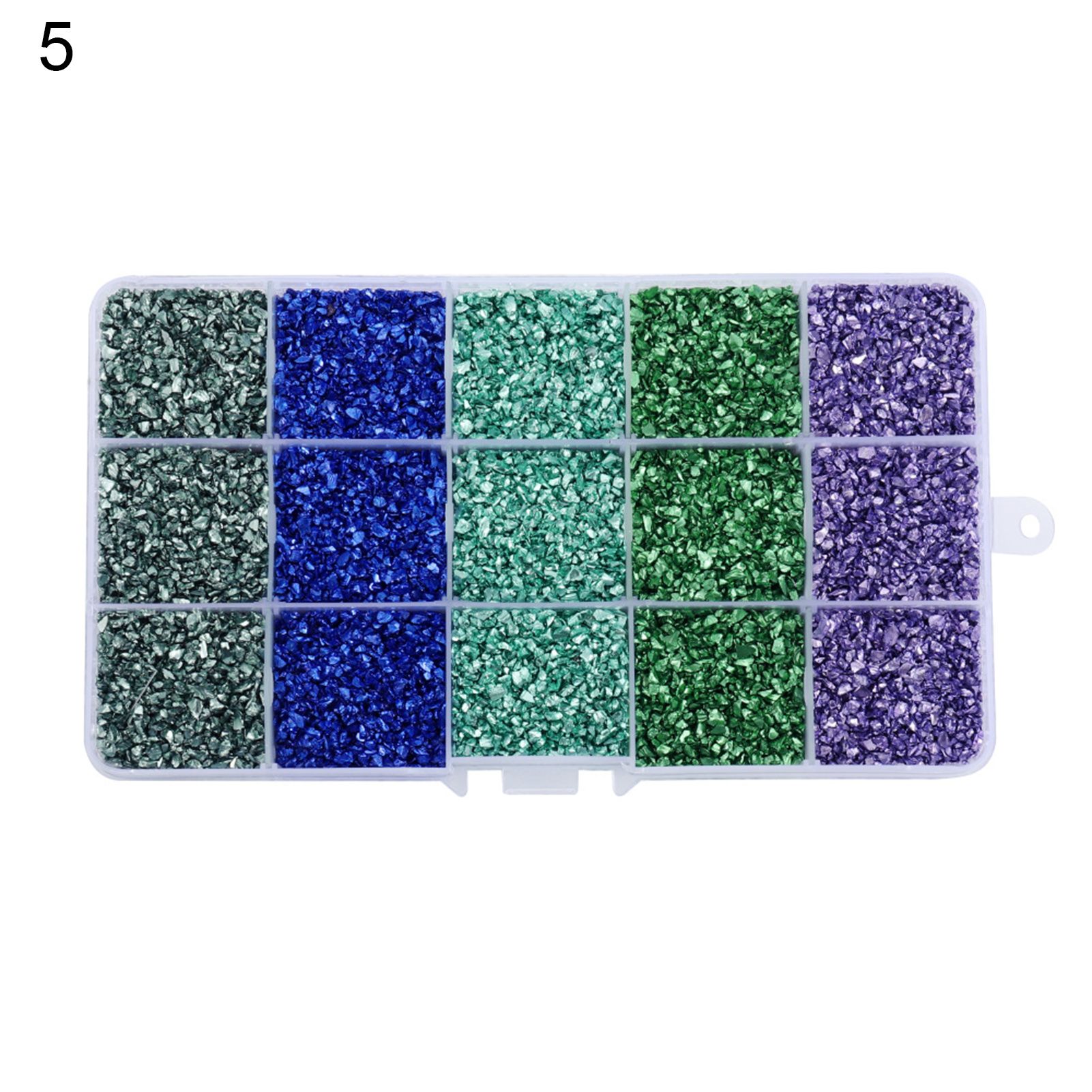 1 Box Nail Rhinestones Nail Art DIY Decoration Faux Crystal Nail Fragment Glitter Color Sequins for Home Use