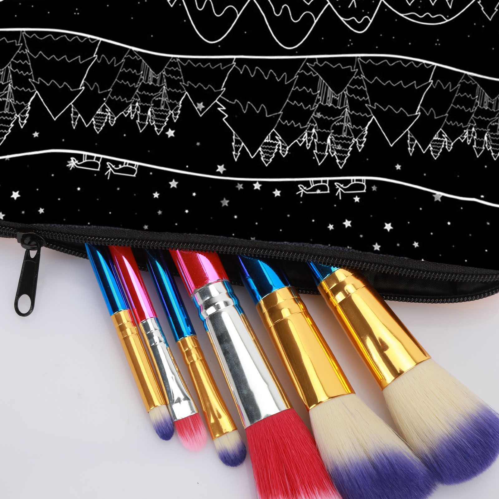 Makeup Case Delicate Crafts Women Small Deer Print Cosmetic Bag