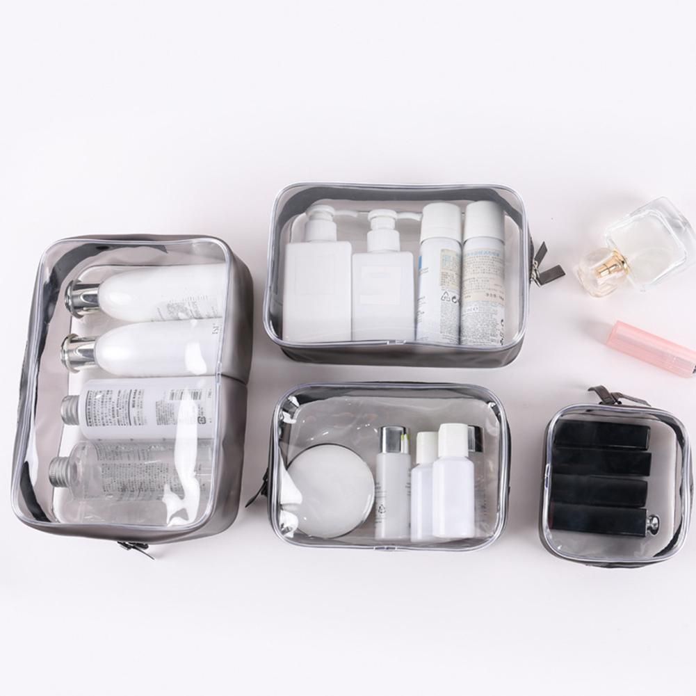 Transparent PVC Waterproof Travel Coetic Storage Makeup Wash Bag Zipper Pouch