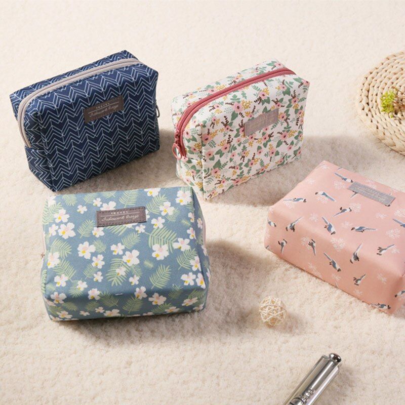 1PC Sweet Floral Pattern Coetic Bag Toiletry Kit Wash Bags Portable Travel Organizer Makeup Large Capacity Organizer Bag