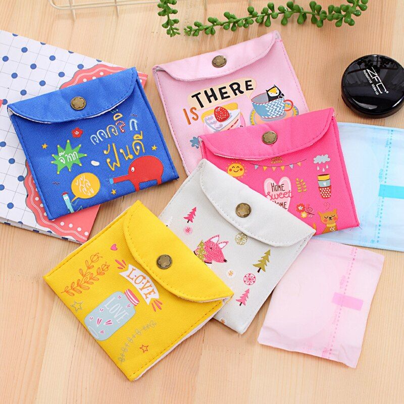 Coetic Bags Organizer Tampon Storage Bag Sanitary Pad Pouch Women Napkin Ladies Makeup Bag Girls Tampon Holder Organizer