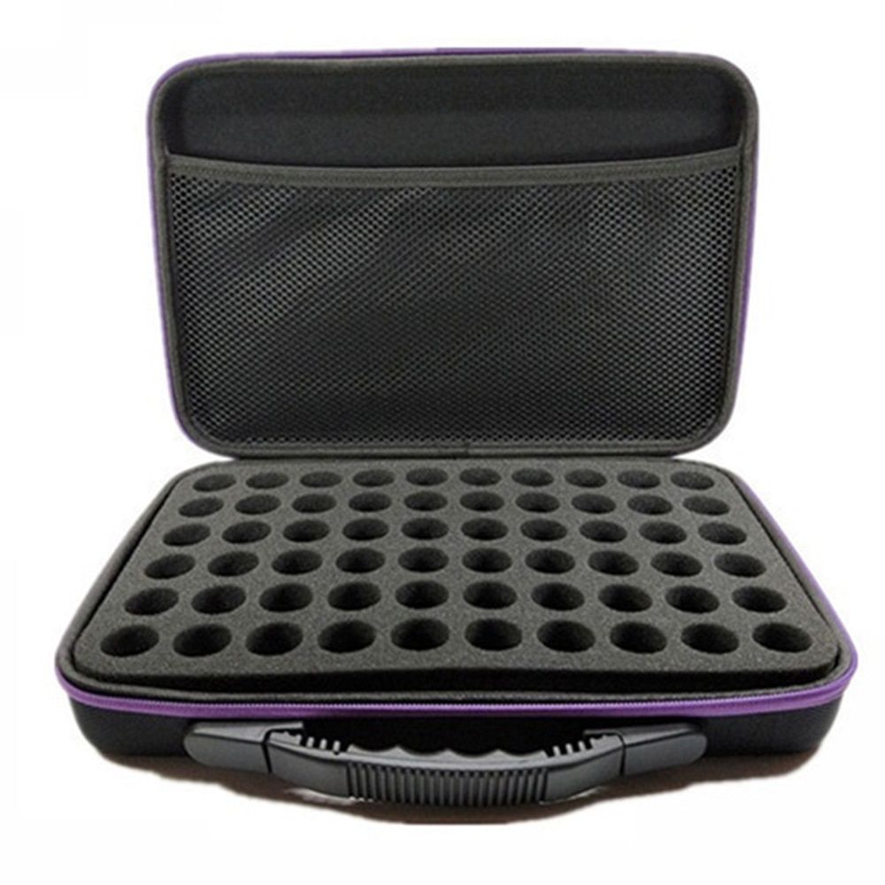 60 Bottles Essential Oil Case Storage Bag Portable Makeup Perfume Storage Box Essential Oil Bottle Organizer For Travel Outdoor