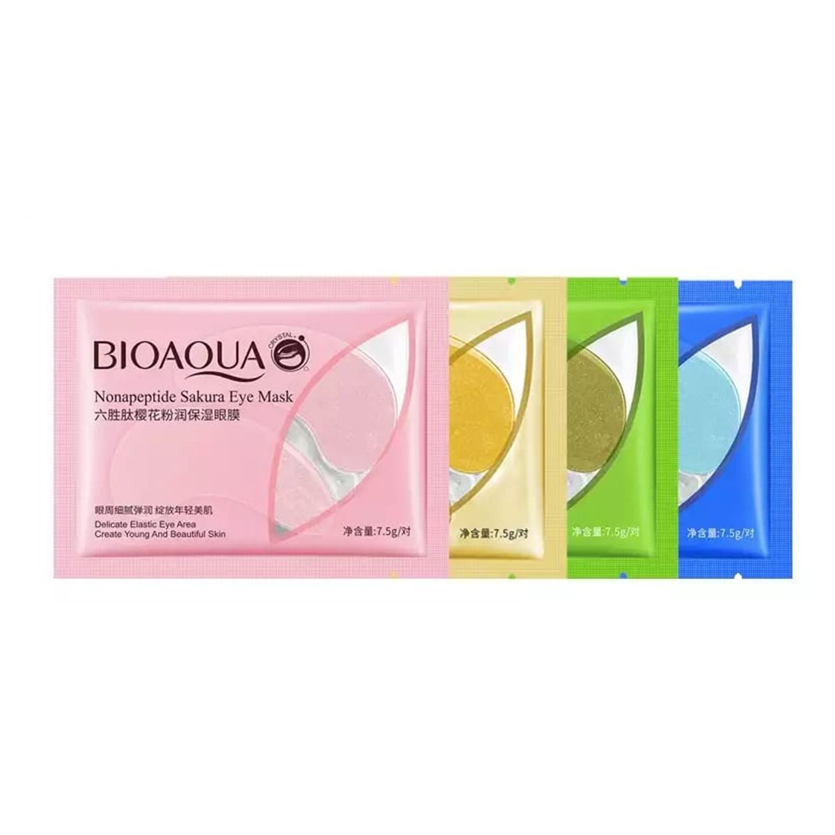 Bioaqua Crystal Collagen Eye Mask Lip Mask Eight pcs