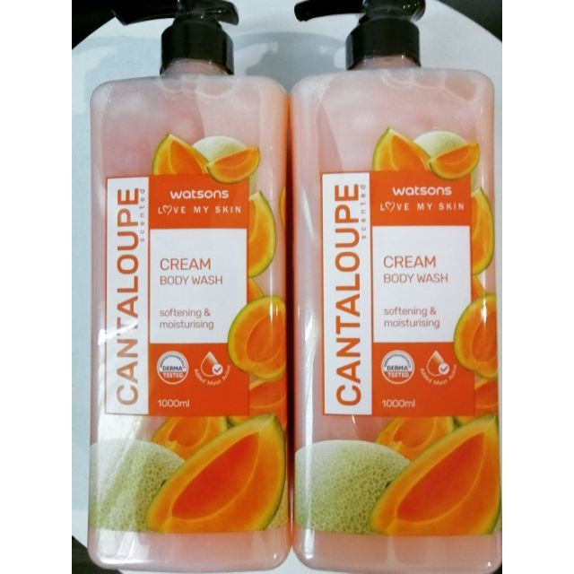 USA formulated WATSONS CANTALOUPE CREAM MOISTURISING BODY WASH 1000ML