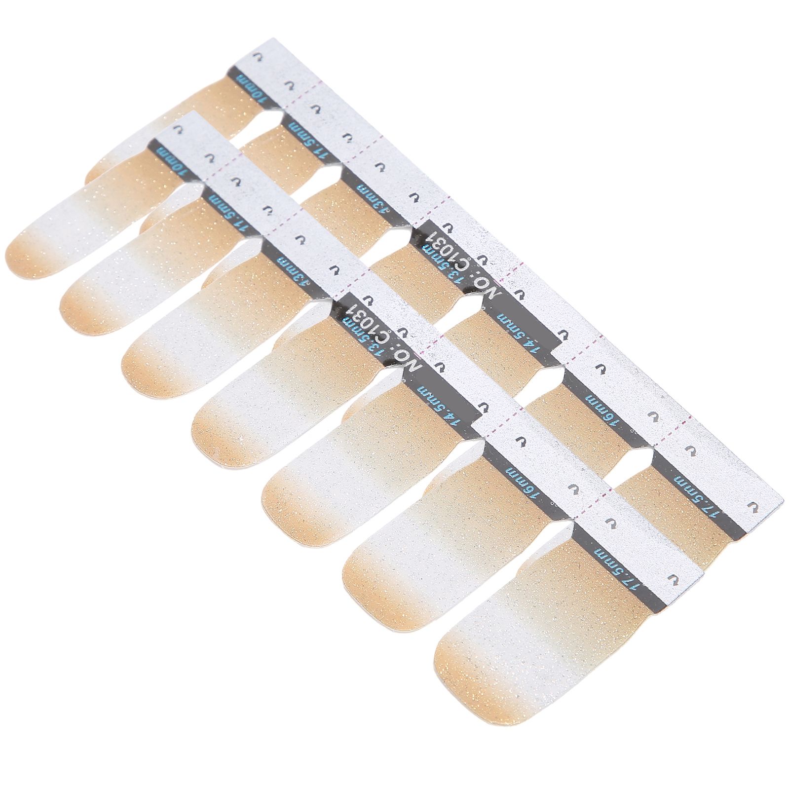 14pcs Gradient Nail Art Sticker Self‑Adhesive Polish Strips Wraps Decals ZZ
