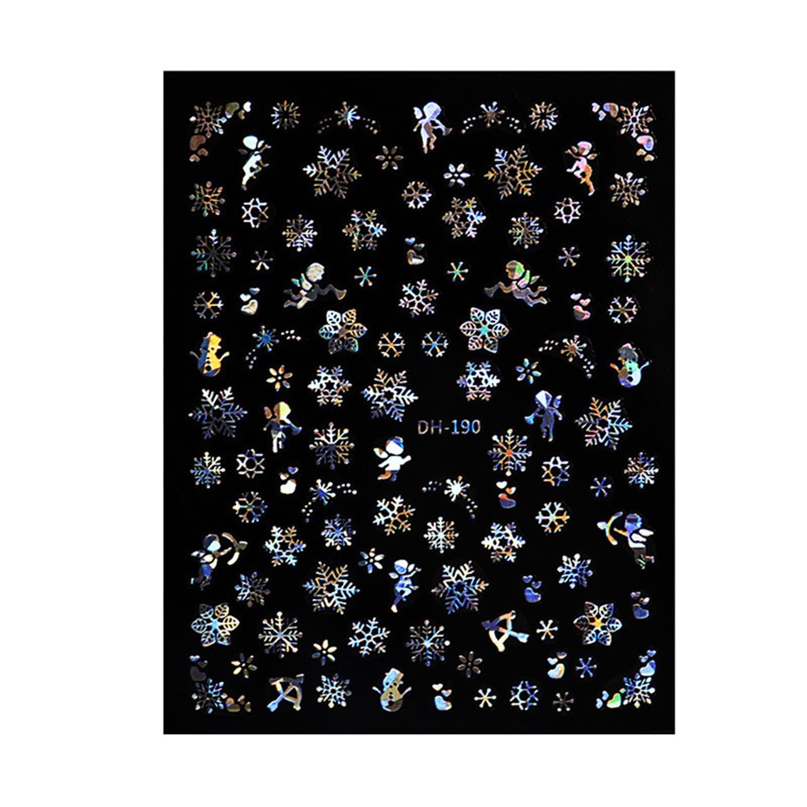 Nail Sticker Christmas Patterns 3D Effects DIY Snowflakes Christmas Nail Art Foils Winter Decor for Winter