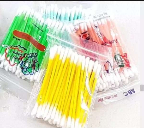 10 packet,  Cotton Buds for baby and aduls( per packet  35 to 40 Cotton Buds).
