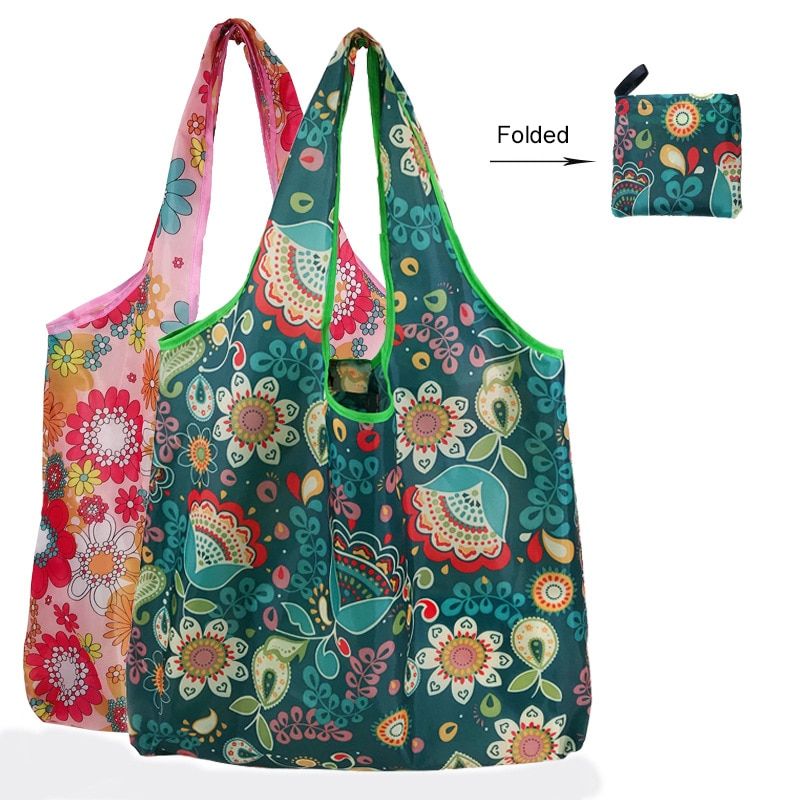 Snailhouse Women Foldable Eco Shopping Bag Tote Pouch Portable Reusable Grocery Storage Bag Environmental Protection