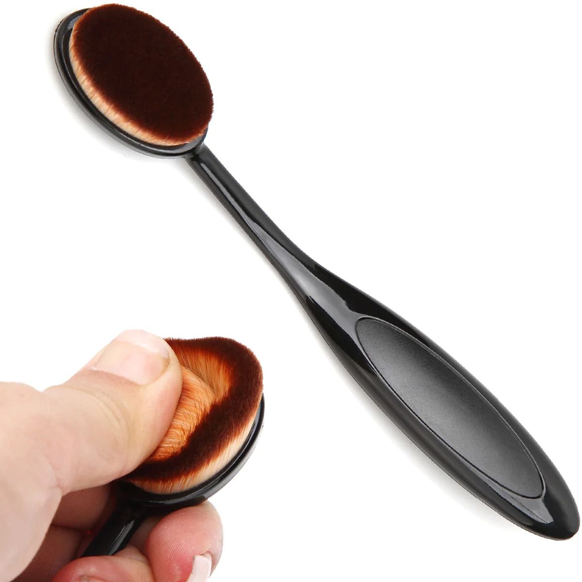 Foundation Brush Face Makeup - Black - Makeup Combo Set