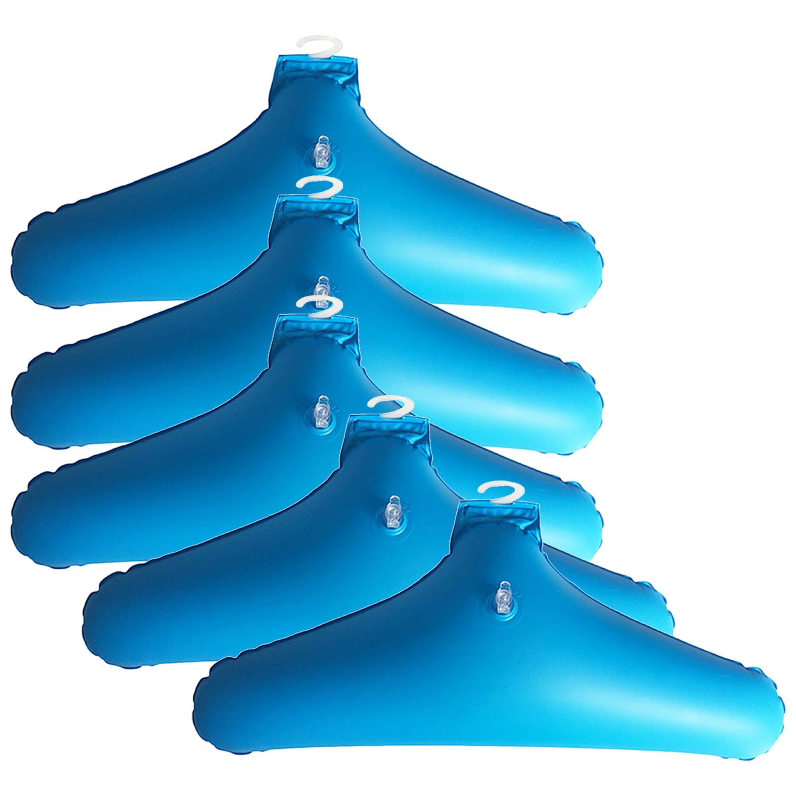 5Pcs PVC Inflale Foldable Clothes Hanger Rk Non Slip Porle Coat Holder