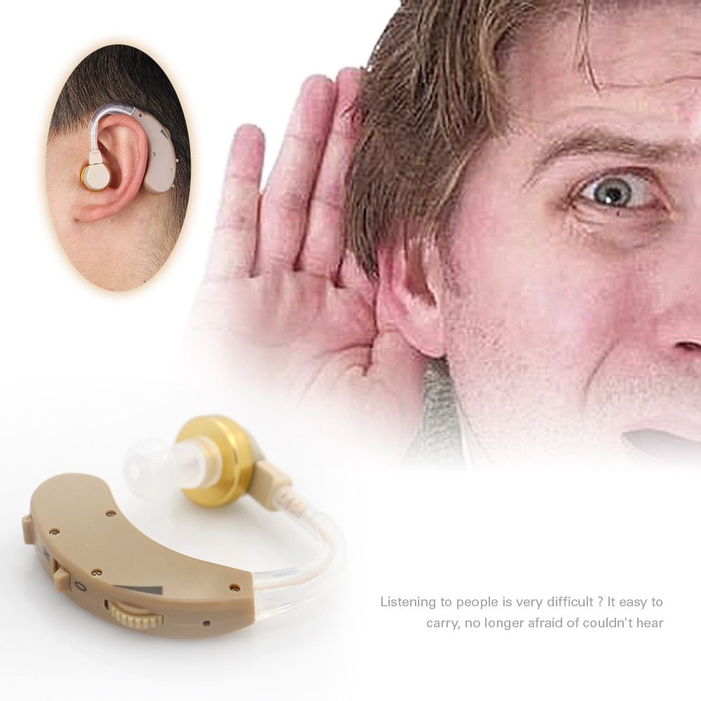 2020 Small Hearing Aids BTE Hearing Aid Ear Listening Device Sound Amplifier Portable Ear Hearing Amplifier Volume Adjustable