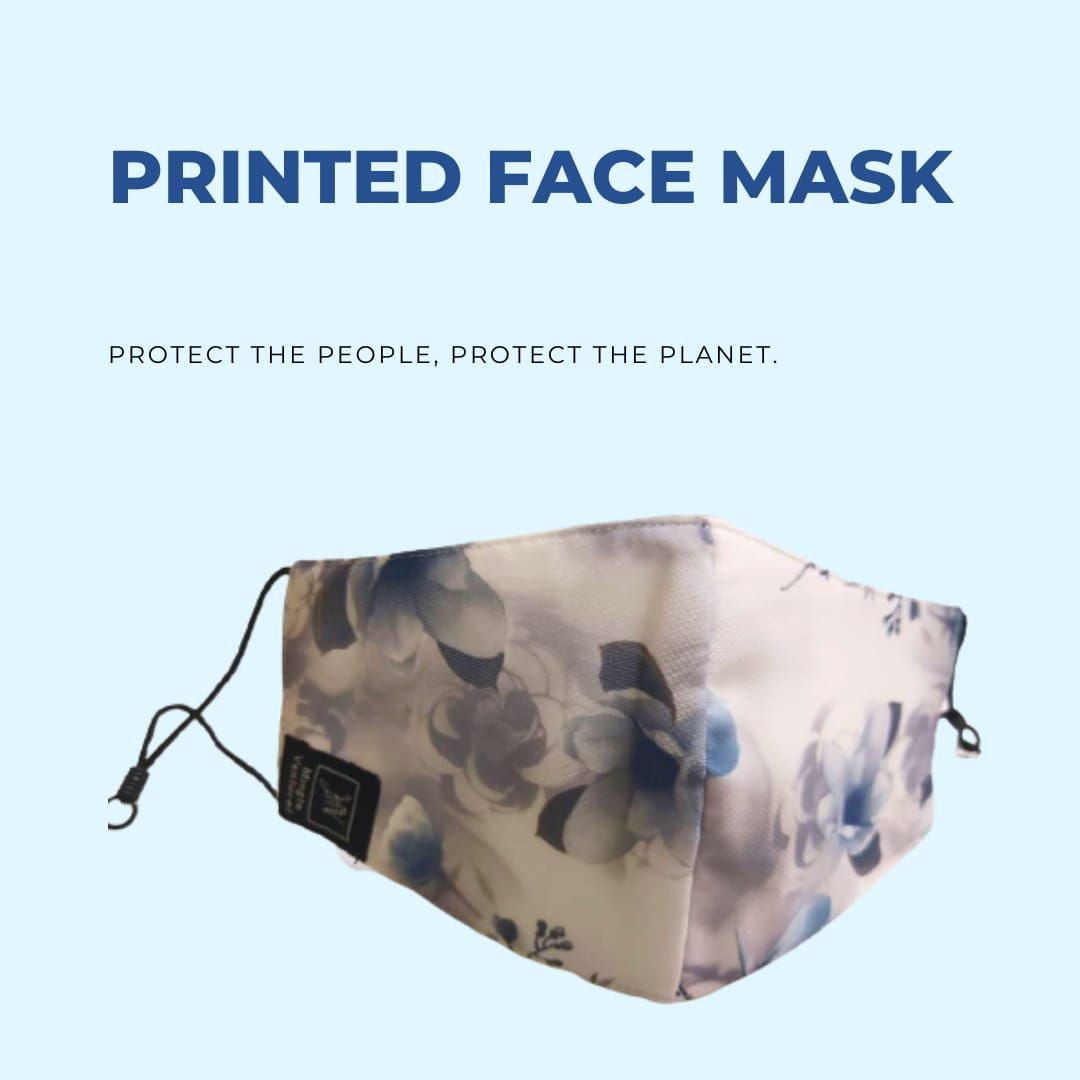 Ladies Face M-a-sk 3 Layers for Women Fitted Female Fashion with Curve Fashion Adjustable Ear Clip Floral Velvet Face_M-a-sk