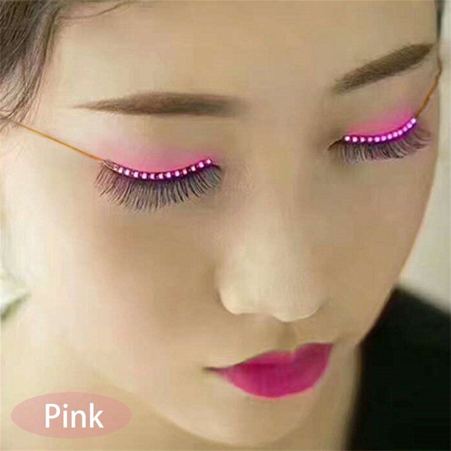 LED Glowing Eyelashes Luminous False Eyelashes Waterproof Fake Eyelashes