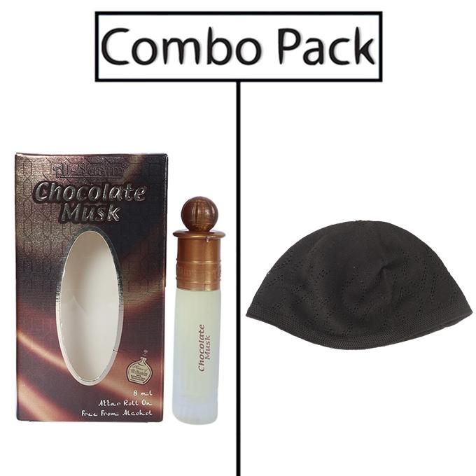 Combo of Men's Black Tupi and Chocolate Musk Attar - 8ml