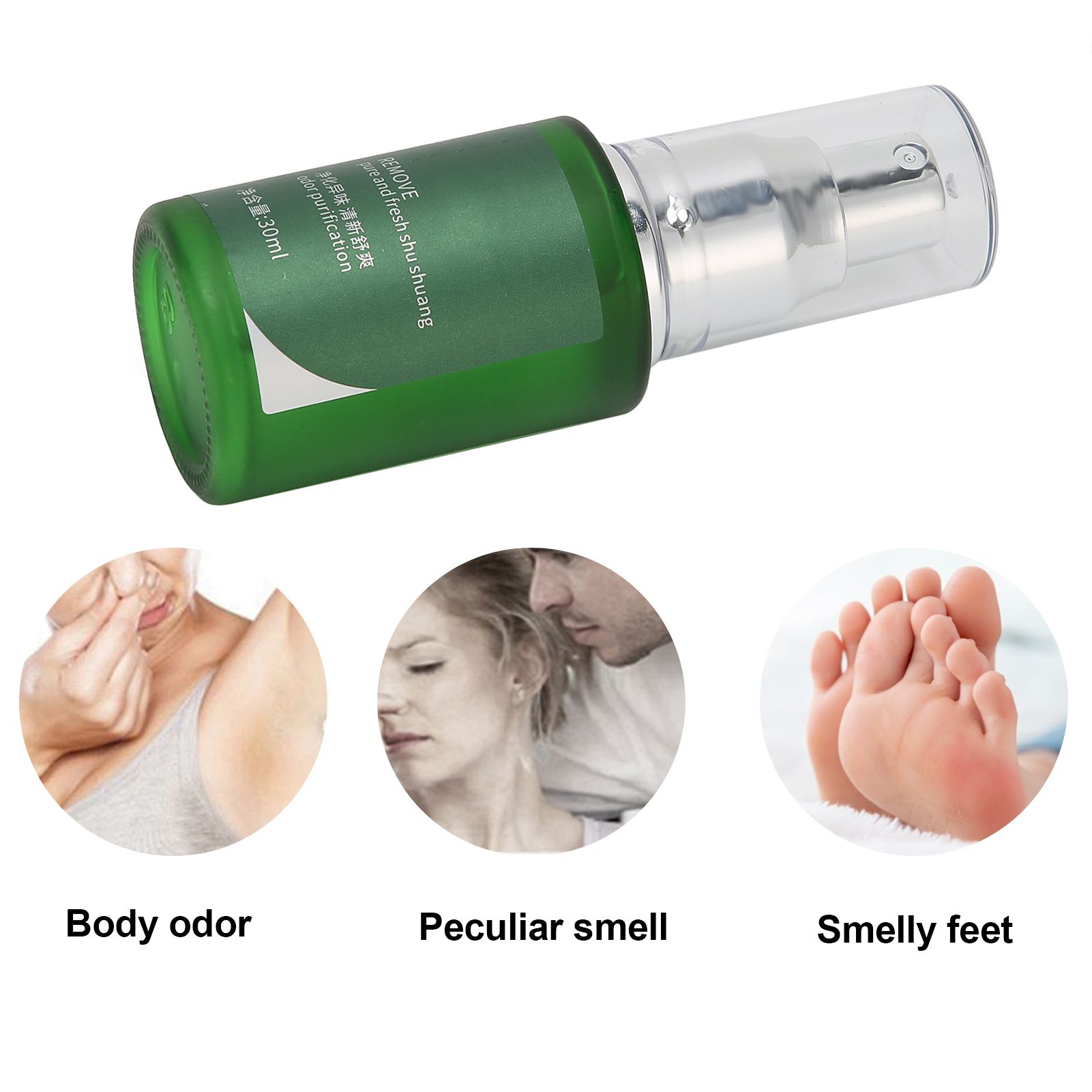 Romeng La 30ml Armpit Body Odor Removal Spray Underarm Deodorant Sweat