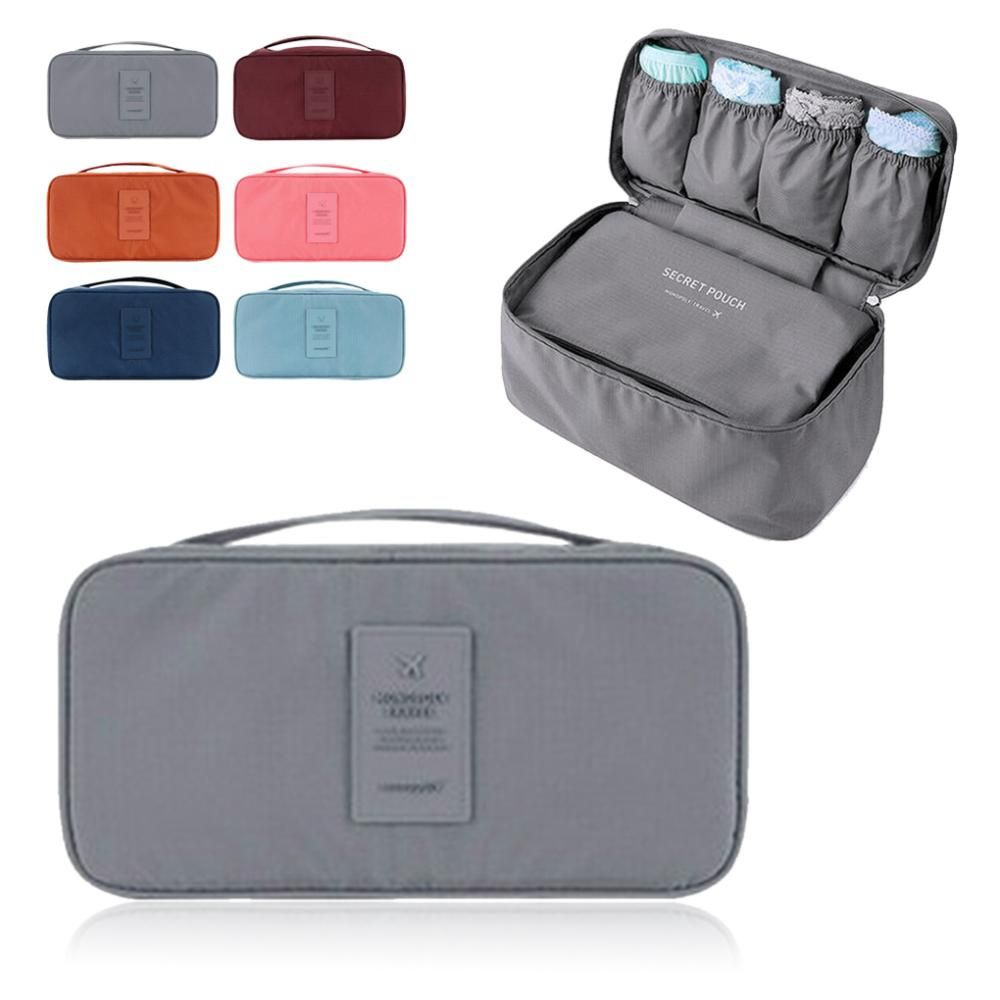 Portable Useful Waterproof Organizer Bag Pouch Travel Trip Luggage Bra Underwear Handbag Storage Bag