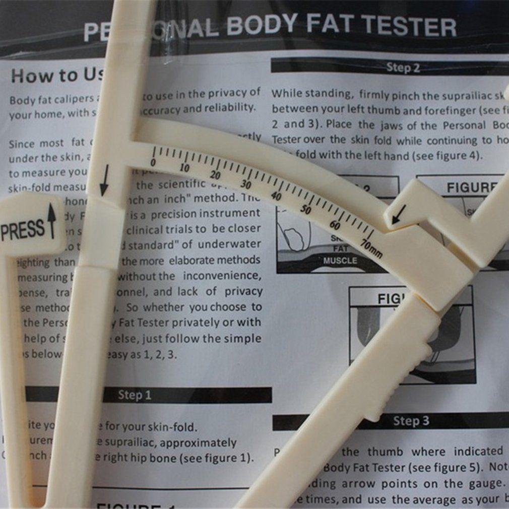 1 Pc Personal Body Fat Caliper Skin Analyzer Measure Keep Health Tester White