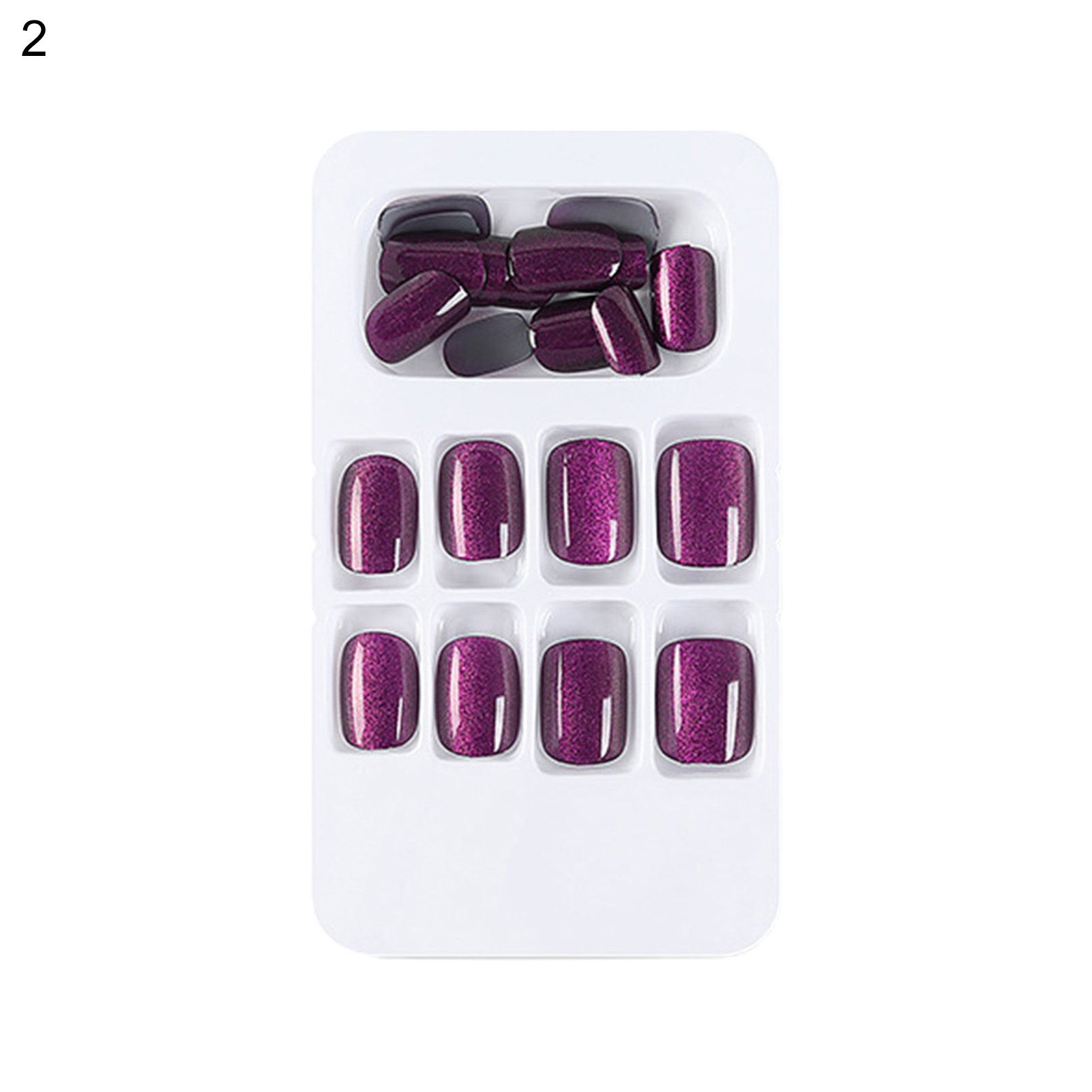 24Pcs Nail Patch Environmentally Friendly Wear-resistant ABS Wearable Reusable Nail Tips for Dating