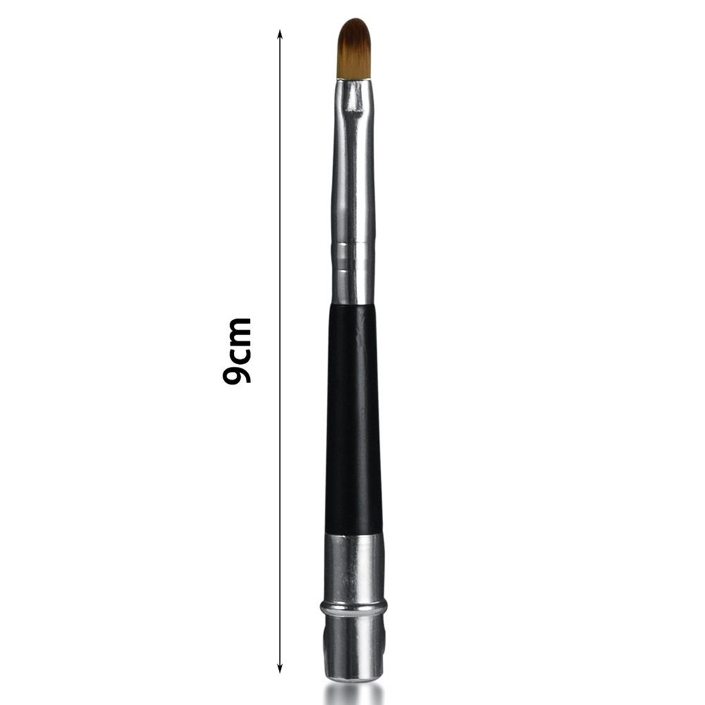1Pc Retractable Aluminum Handle Soft Bristle Lip Brush Makeup Tool Portable