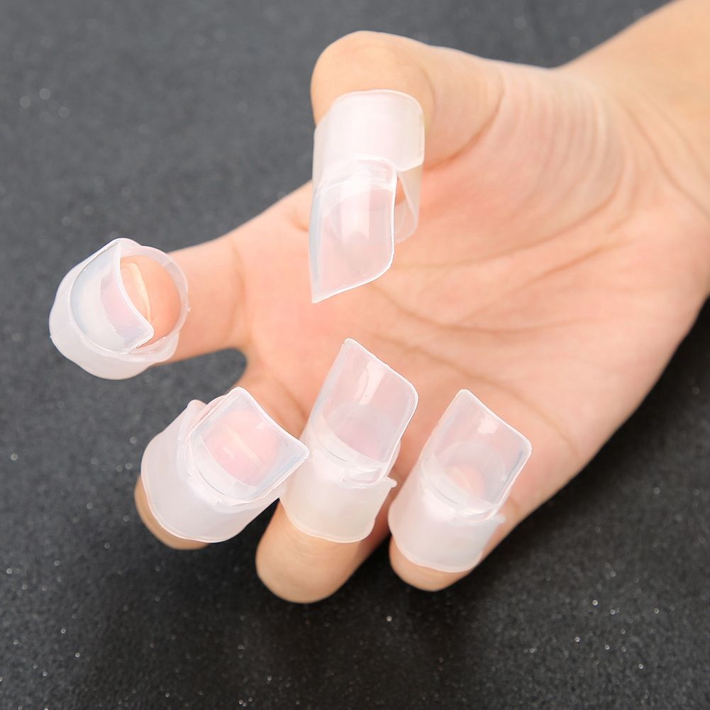 10Pcs/set Nail Polish Varnish Protector Holder Manicure Finger Art Tips