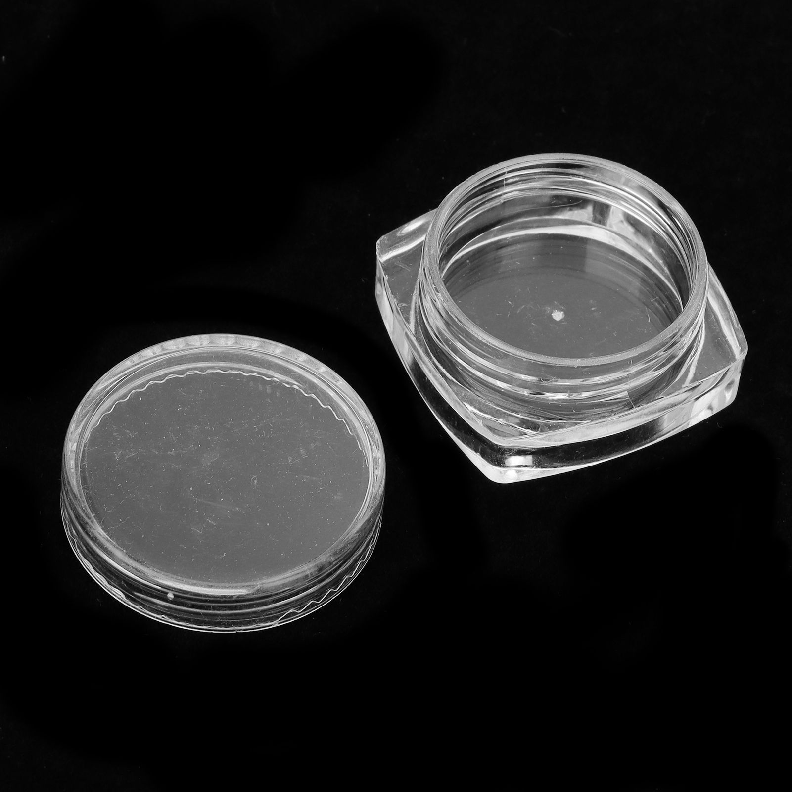 Lan KOU 10pcs Nail Art Storage Jar Portable Rhinestones Glitter Powder Sequins Decoration Container Box