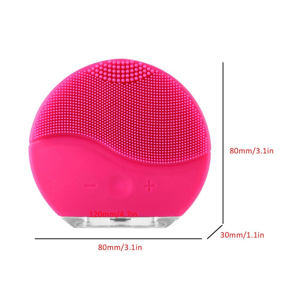 Facial Massager Cleaner Anti-Aging Waterproof Facial Cleansing System Rose Red