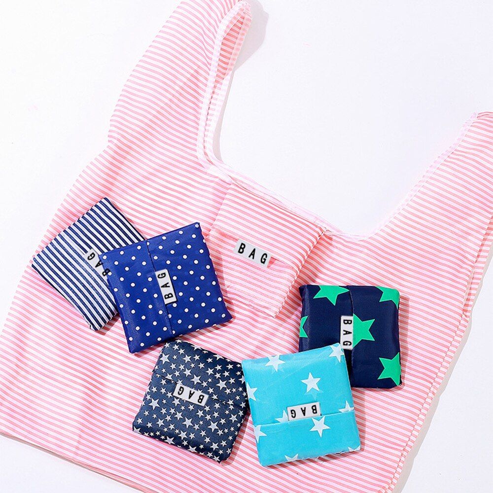Bag Eco Friendly Ladies Gift Foldable Reusable Tote Bag Portable Travel Shoulder Bag all Size